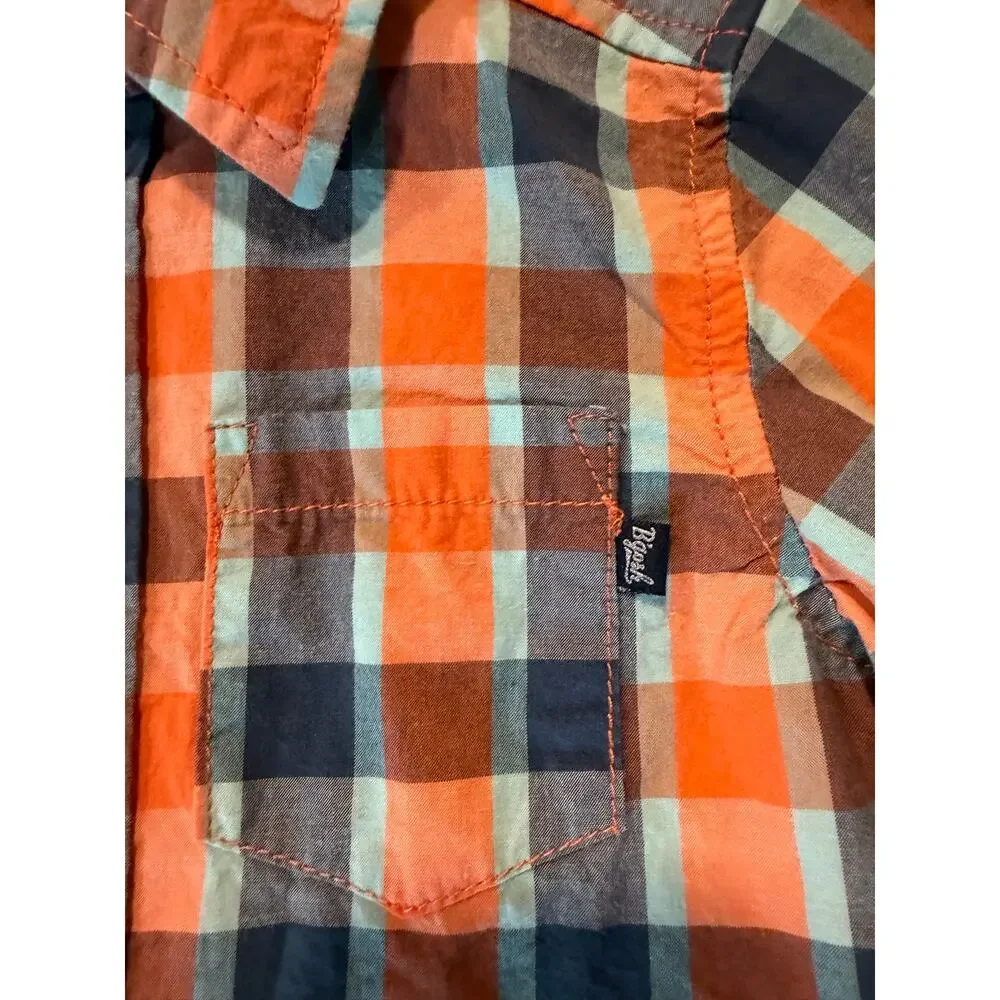 Baby B'Gosh Boys Button Down Long Sleeve Plaid Multicolor Collared Size 4T